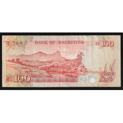 MAURITIUS - PICK 38 - 100 RUPEES - (1986) - SIGN 5