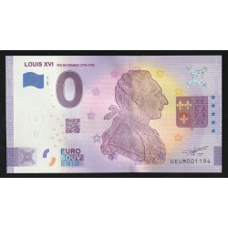 FRANCE - TOURISTIC 0 EURO SOUVENIR NOTE - LOUIS XVI - KING OF FRANCE 1774-1792 - 2021-10