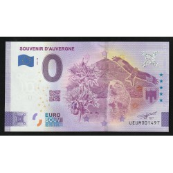 FRANCE - BILLET DE 0 EURO SOUVENIR - SOUVENIR D'AUVERGNE - 2022-20