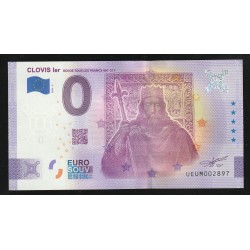 FRANCE - TOURISTIC 0 EURO SOUVENIR NOTE - CLOVIS 1ST - KING OF ALL FRENCH 481-511- 2021-7