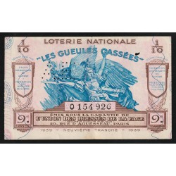 FRANKREICH - NATIONALE LOTTERIE - 1939 - LES GUEULES CASSÉES