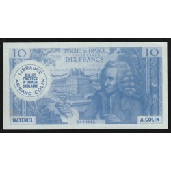 FRANCE - DUMMY TICKET - 10 FRANCS VOLTAIRE - FOR SCHOOL USE - ARMAND COLIN BOOKSTORE