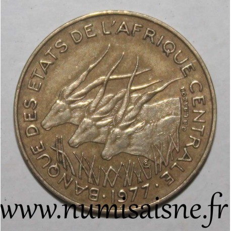 CENTRAL AFRICAN STATES - KM 7 - 5 FRANCS 1977 - Giant eland