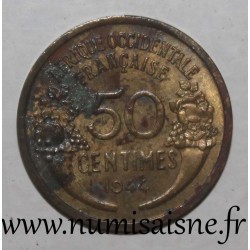 AFRIQUE OCCIDENTALE FRANCAISE - KM 1 - 50 CENTIMES 1944