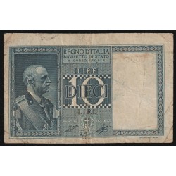 ITALY - PICK 25 c - 10 LIRE - 1939-XVIII