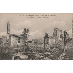 County 51360 - PRUNAY - WAR 1914-18 - THE RUINS OF THE CHURCH