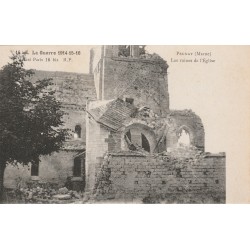 County 51360 - PRUNAY - WAR 1914-18 - THE RUINS OF THE CHURCH