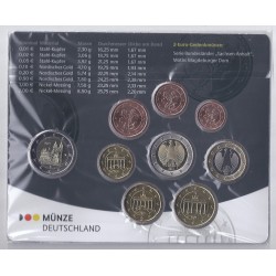 GERMANY - Set of 9 euro coins 2021 F - Stuttgart - 2 euro Sachsen-Anhalt