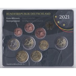 ALLEMAGNE - Coffret 9 pièces euro 2021 A - Berlin - 2 euro Sachsen-Anhalt