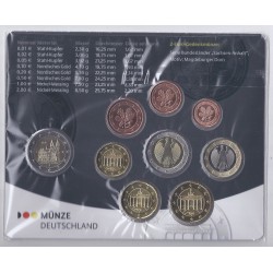 GERMANY - Set of 9 euro coins 2021 A - Berlin - 2 euro Sachsen-Anhalt