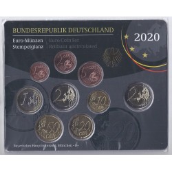 ALLEMAGNE - Coffret 9 pièces euro 2020 D - Berlin - 2 euro Schloss Sanssouci