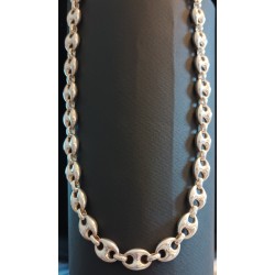 CHAINE EN ARGENT - MAILLE GRAIN DE CAFÉ - 88.49 g - 50 cm - 0/93950