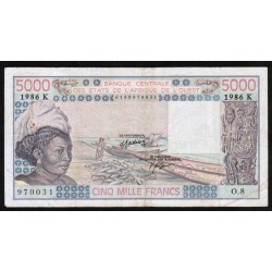 WEST AFRICAN STATES - SENEGAL - PICK 708 K. k  - 5 000 FRANCS - 1986 - B C E A O