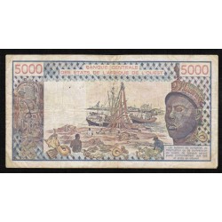 WEST AFRICAN STATES - SENEGAL - PICK 708 K. d  - 5 000 FRANCS - 1977 - B C E A O