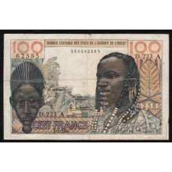 B C E A O - COTE D'IVOIRE - PICK 101 a e - 100 FRANCS - 02/03/1965