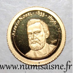 MONGOLIE - 500 TUGRIK 2007 - OR - ALFERD NOBEL 1833 - 1896