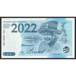 BRITANIA POUND - QUEEN ELISABETH II (1926-2022) - COSTUME TICKET