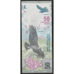 ARGENTINE - PICK 363 - 50 PESOS (2018-2020) - CONDOR DES ANDES - FLEURS