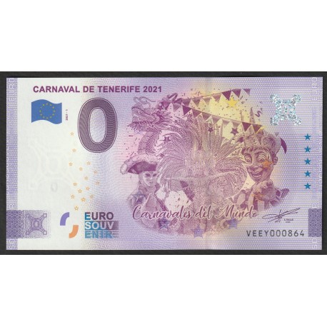 CANARY ISLANDS - SOUVENIR 0 EURO NOTE - TENERIFE CARNIVAL - 2021-1