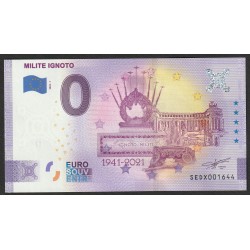 ITALY - 0 EURO SOUVENIR NOTE - 80 YEARS OF THE TOMB OF THE UNKNOWN SOLDIER IN ROME - 2022-1