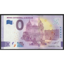 MALTE - BILLET DE 0 EURO SOUVENIR - MDINA - CATHÉDRALE ET MUSÉUM -2022-2