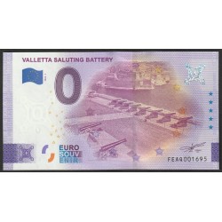 MALTE - BILLET DE 0 EURO SOUVENIR - LA VALETTE - LES BATTERIES DU SALUT -2022-1