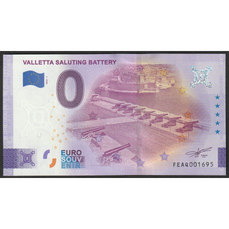 MALTA - 0 EURO SOUVENIR BANKNOTE - VALLETTA - THE BATTERIES OF SALVATION -2022-1