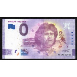 ARGENTINA - 0 EURO SOUVENIR BANKNOTE - DIEGO MARADONA (1960-2020) - 2021-2