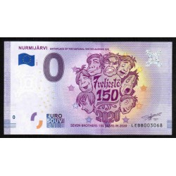 FINNLAND - 0 EURO SOUVENIR-BANKNOTE - NURMIJARVI – HEIMATSTADT DES SCHRIFTSTELLERS ALEKSIS KIVI – 2020-1