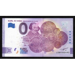 SCHWEDEN – 0-EURO-SOUVENIR-BANKNOTE – KÖNIG KARL IX. WASA – 2020-2