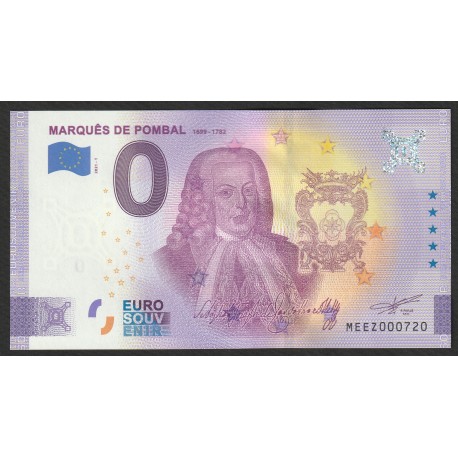 PORTUGAL - 0 EURO SOUVENIR BANKNOTE - MARQUES DE POMBAL (1699-1782) - 2021-1