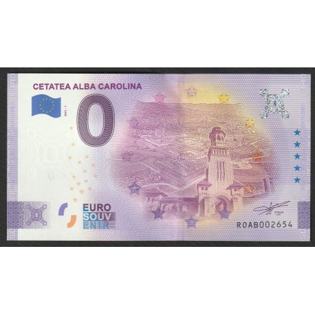 ROMANIA - 0 EURO SOUVENIR NOTE - CITADEL ALBA CAROLINA - 2021-1