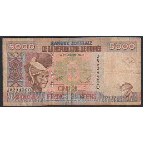 GUINEA - PICK 41a - 5.000 FRANCS - 2006