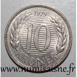 DENMARK - KM 864.1 - 10 KRONER 1979 BB - MARGRETHE II