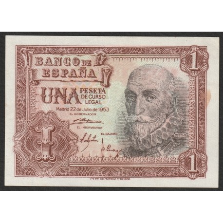 SPAIN - PICK 144 - 1 PESETA - 22/07/1953