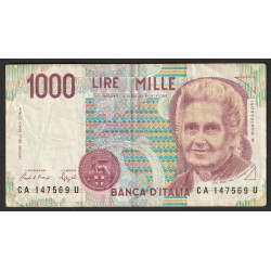 ITALIE - PICK 114 c - 1000 LIRE - 03/10/1990