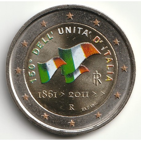 LUXEMBOURG - KM 338 - 2 EURO 2011 - ITALIAN UNIFICATION - COLOUR