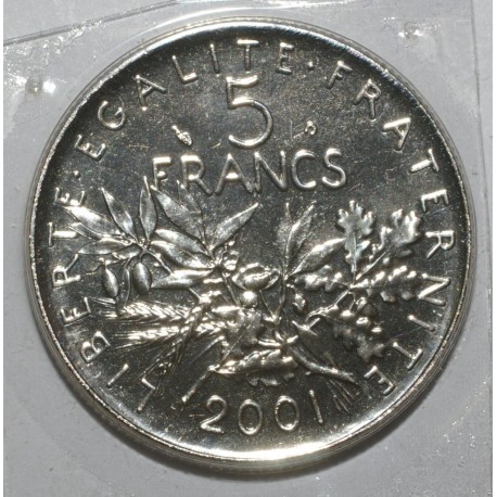 FRANCE - KM 926 - 5 FRANCS 2001 - TYPE SOWER FRANCE - KM 926 - 5 FRANCS 2001 - TYPE SOWER