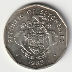 SEYCHELLES - KM 51.1 - 5 ROUPIES 1982