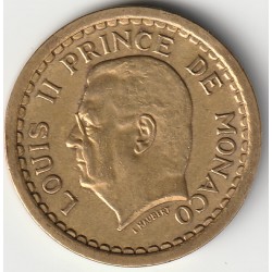 MONACO - KM 121a - 2 FRANCS 1943 - Non daté - LOUIS II