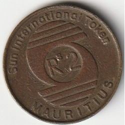 MAURITIUS - 2 RUPEES - UNDATED - CASINO CHIP - SUN INTERNATIONAL