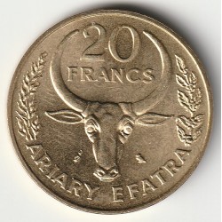 MADAGASCAR - KM 12 - 20 FRANCS 1989