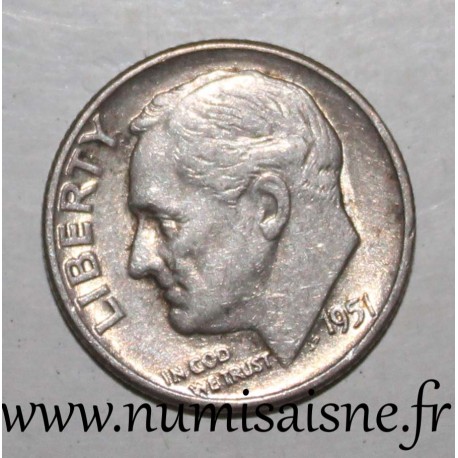 ETATS UNIS - KM 195 - 1 DIME 1951 - Philadelphie - FRANKLIN ROOSEVELT