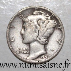 UNITED STATES - KM 140 - 1 DIME 1941 - Philadelphia - MERCURY