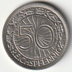 ALLEMAGNE - KM 49 - 50 REICHSPFENNIG 1927 A - Berlin - République de Weimar