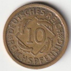 DEUTSCHLAND - KM 40 - 10 REICHSPFENNIG 1925 D - MÜNCHEN - Weimarer Republik