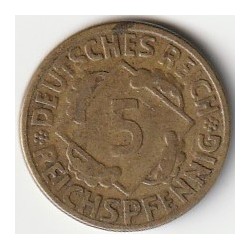 GERMANY - KM 39 - 5 REICHSPFENNIG 1925 D - MÜNCHEN - Weimar Republic