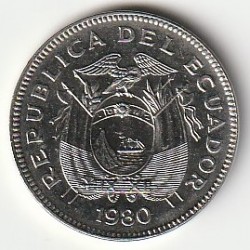 EQUATEUR - KM 77.2 a -20 CENTAVOS 1980