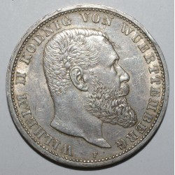 ALLEMAGNE - WURTTEMBERG - KM 632 - 5 MARK 1913 F - Stuttgart - Wilhelm II