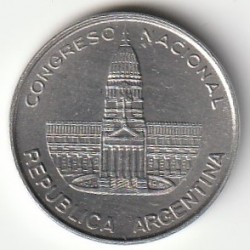ARGENTINA - KM 91 - 1 PESO 1984 - PALAIS DU CONGRES